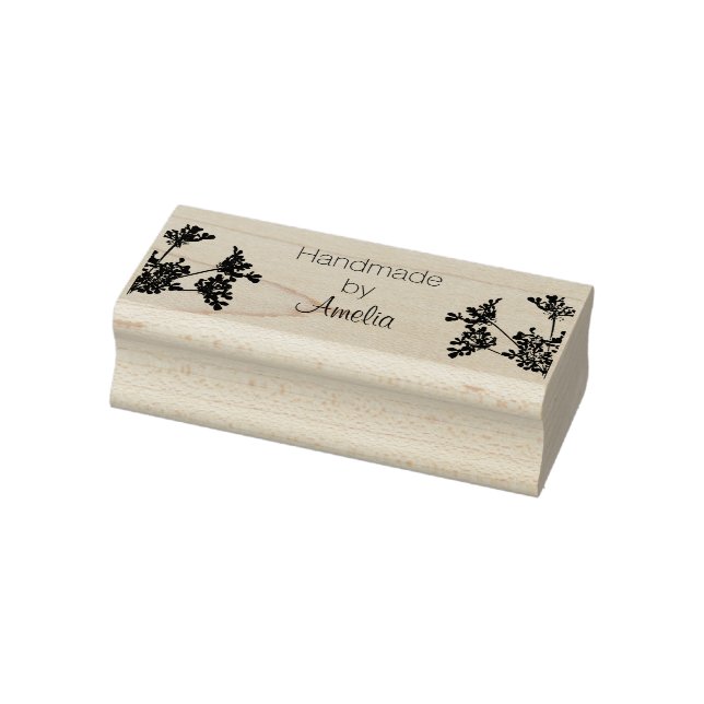 Schöne zarte Blume Handmade Holz Art Briefmarke Gummistempel (Stempel)