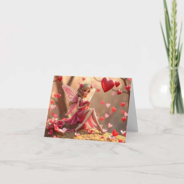 Schöne, zarte romantische Fee-Card Feiertagskarte (Vorderseite)