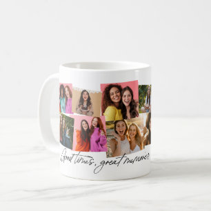 Schöne Zeiten, tolle Erinnerungen, Spaß mit 12 Fot Kaffeetasse