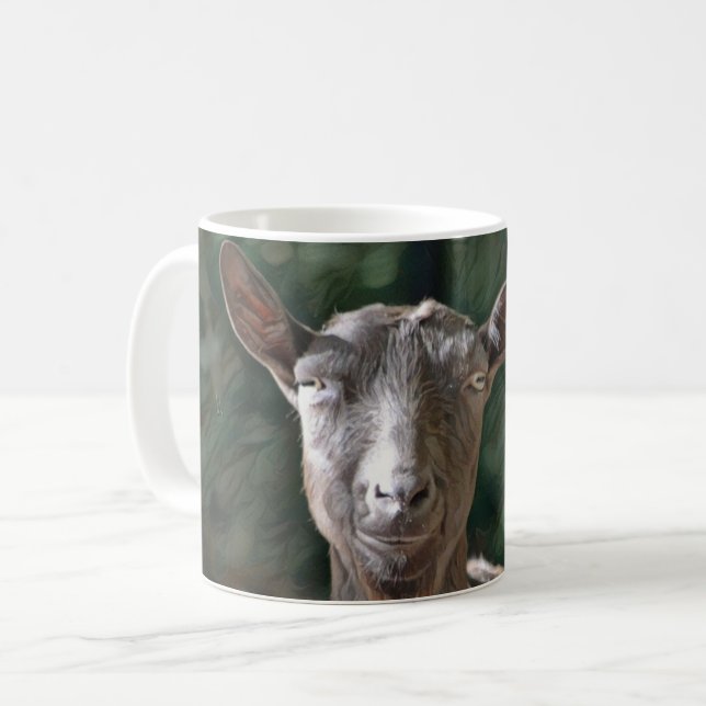 Schöne Ziege Kaffeetasse (Vorderseite Links)
