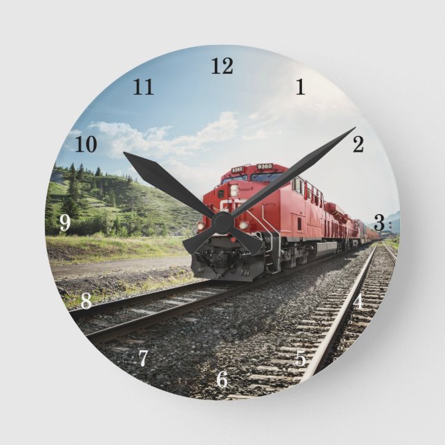 Schöne Zugmauer-Uhr Runde Wanduhr (Vorderseite)