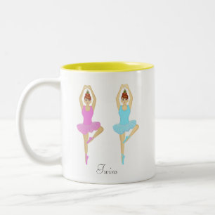 Schöne Zwillingsballetttänzer Zweifarbige Tasse