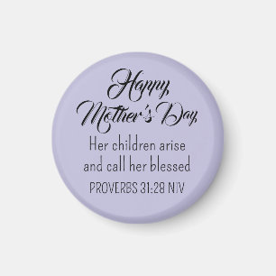Schönen Muttertag Bibelvers Helllila Magnet
