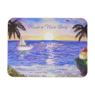 Schönen Tag am Strand Magnet