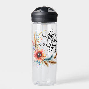 Schönen Tag floral Trinkflasche