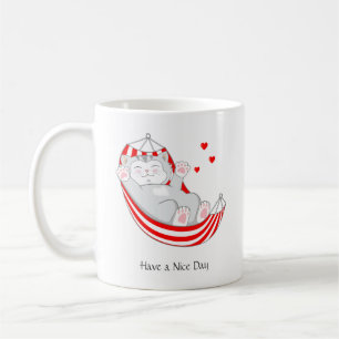 Schönen Tag süße Katzenkatze Kaffeetasse