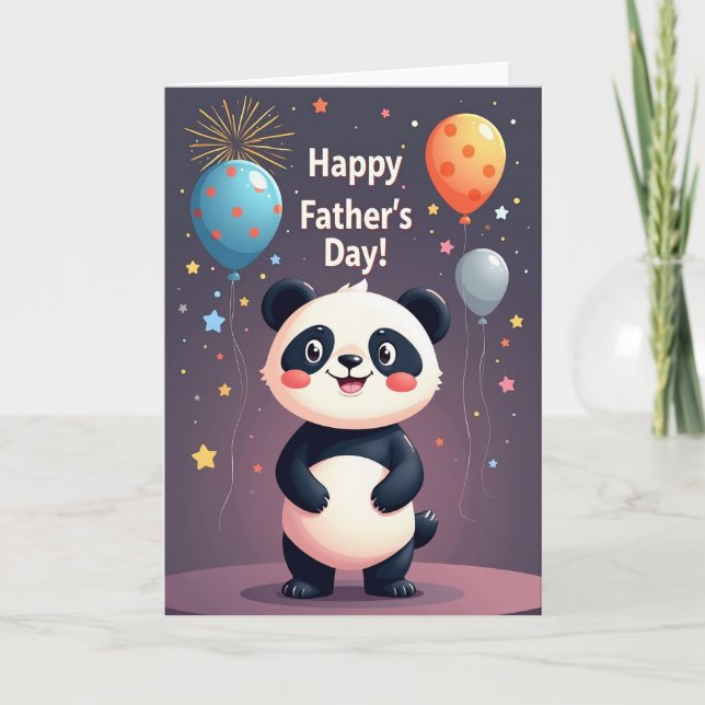 Schönen Vatertag Panda Karte (Vorderseite)