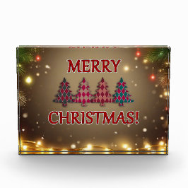 Schonende Weihnachtsbaumen Fotoblock