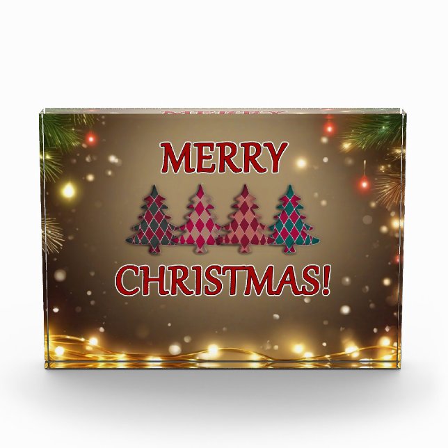 Schonende Weihnachtsbaumen Fotoblock (Vorderseite)