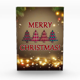 Schonende Weihnachtsbaumen Fotoblock