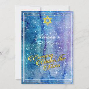 Schöner Abend unter dem Star Gold Bat Mitzvah, Einladung