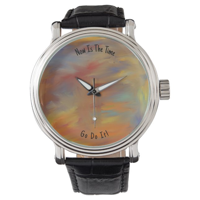 Schöner Abstrakter Marmor flüssig Armbanduhr (Vorderseite)