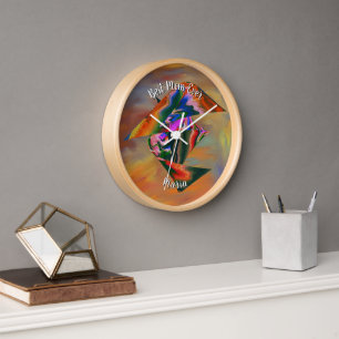 Schöner Abstrakter Marmor flüssig Uhr