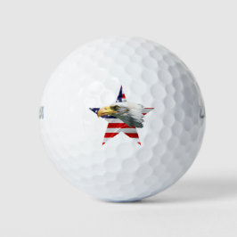 Schöner Adler, die amerikanische Flagge, Patriotik Golfball