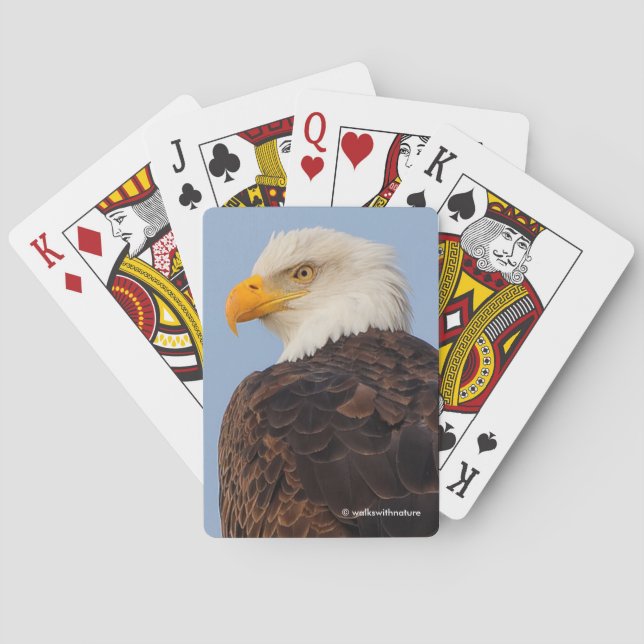 Schöner Adler im Baum Spielkarten (Rückseite)