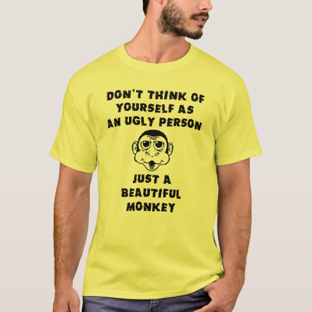 Schöner Affe Funny T - Shirt Spaß (Vorderseite)