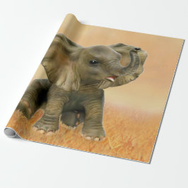 Schöner afrikanischer Baby-Elefant Geschenkpapier