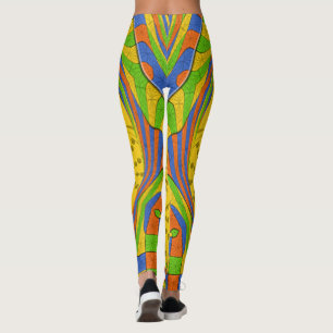 schöner ägyptischer Mehrfarben-Design symmetrische Leggings