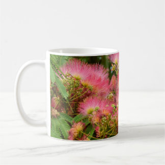 Schöner Albizia-Baum in Blüten Kaffeetasse