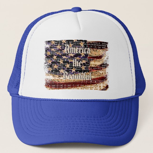 Schöner Amerika-WMB Patriotic Hat Truckerkappe (Vorderseite)
