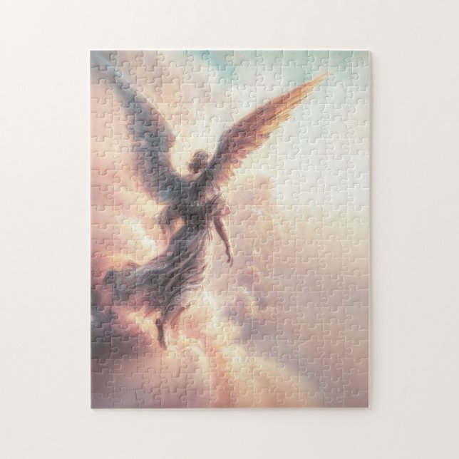 Schöner Angel auf Wolken im Himmel (Vertikal)