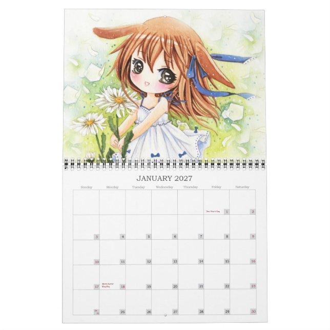 Schöner Animemädchen Kalender 2013 (Jan 2027)
