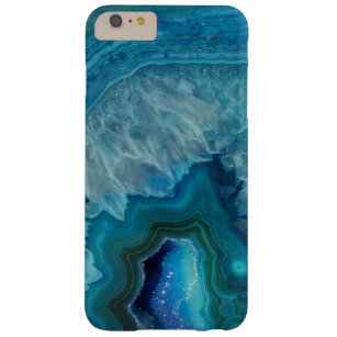 Schöner aquamariner blauer Achat-Stein Barely There iPhone 6 Plus Hülle