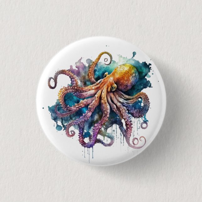 Schöner Aquareller Button (Vorderseite)