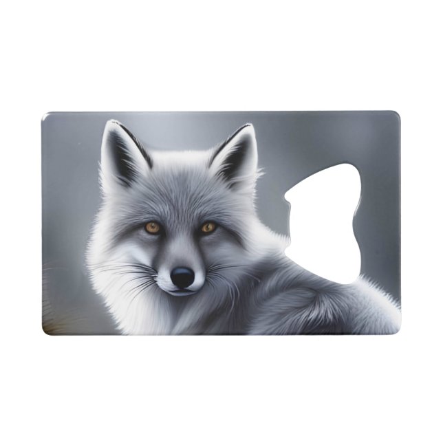 Schöner Artischer Fox Geldbeutel Flaschenöffner (Vorderseite (Horizontal))