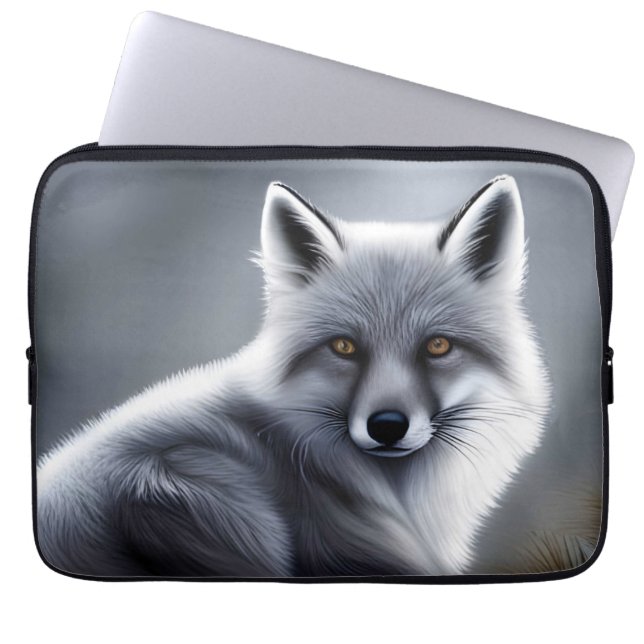 Schöner Artischer Fox Laptopschutzhülle (Vorderseite)