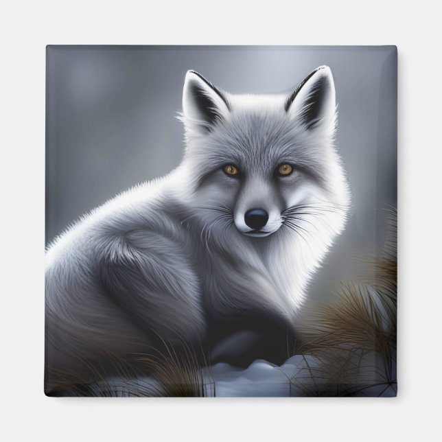 Schöner Artischer Fox Magnet (Vorne)