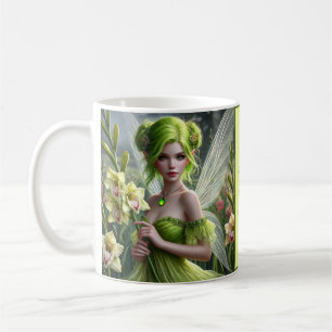 Schöner August Fairy in Gladioli Kaffeetasse