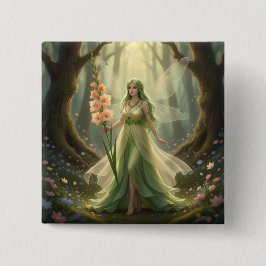 Schöner August Peridot Fairy Button