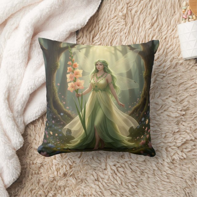 Schöner August Peridot Fairy Kissen (Decke)