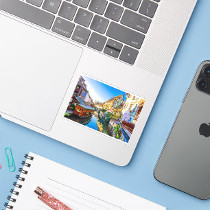 Schöner Ausdruck des kleinen Venedig in Colmar Aufkleber