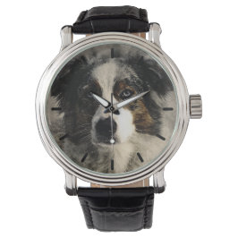 Schöner australischer Schäfer Custom Personalisier Armbanduhr