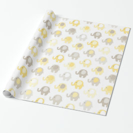 Schöner Baby-Gelb-Elefant Geschenkpapier