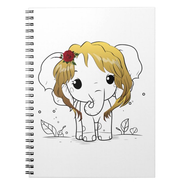 Schöner Babyelefone mit gelbem Haar Sp Notizblock (Vorderseite)