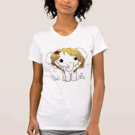 Schöner Babyelefone mit gelbem Haar T-Shirt