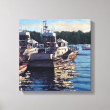 Schöner Bass Harbour Maine Fishing Boat Scene