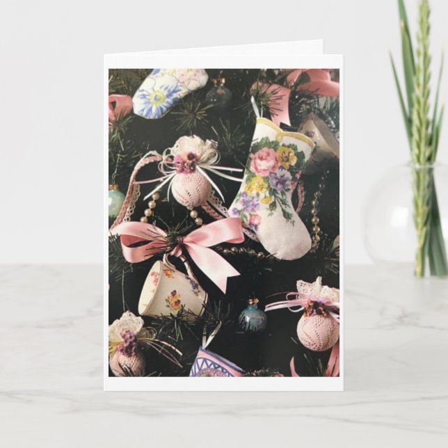 SCHÖNER BAUM MIT SCHÖNEN FERIENWOLLEN KARTE (Vorderseite)