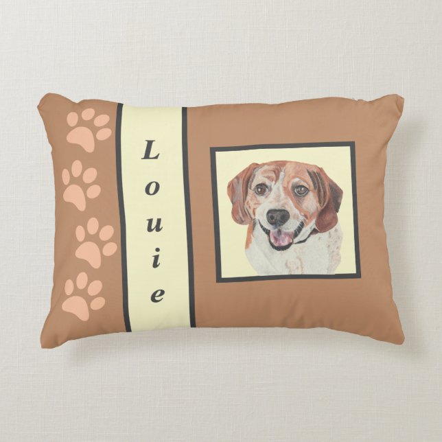 Schöner Beagle Akzent Kissen (Vorderseite)