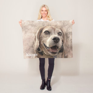 Schöner Beagle Fleecedecke