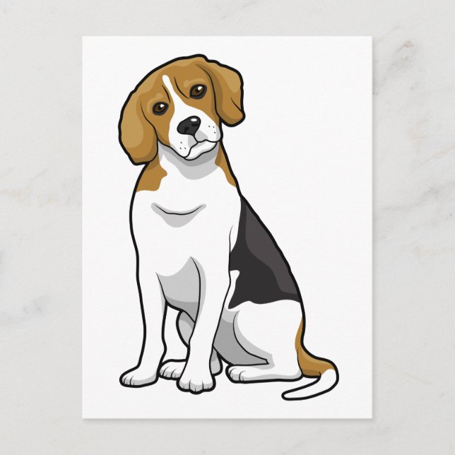 Schöner Beagle Postkarte (Vorderseite)
