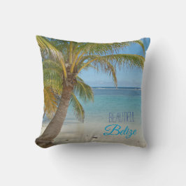 Schöner Belize Beach und Barrier Reef Szene Kissen
