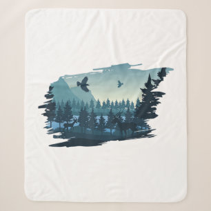 Schöner Berg, Natur Bäume und Wald Sherpadecke