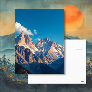 Schöner Berggipfel  Postkarte