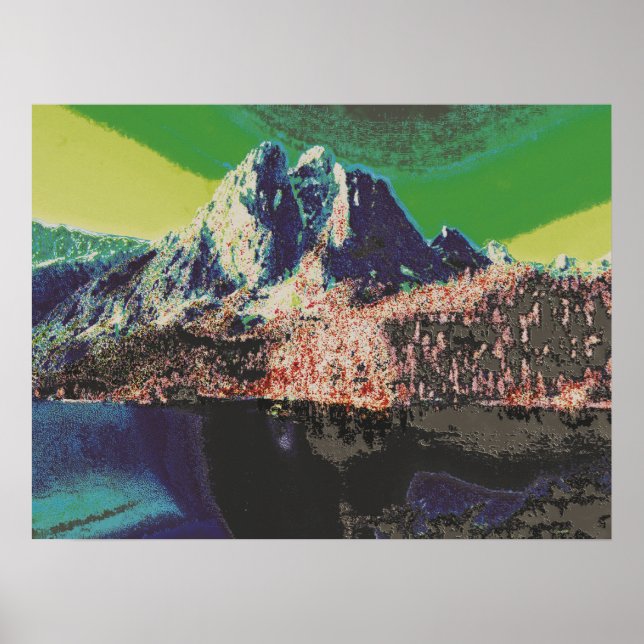 schöner Bergsee Poster (Vorne)
