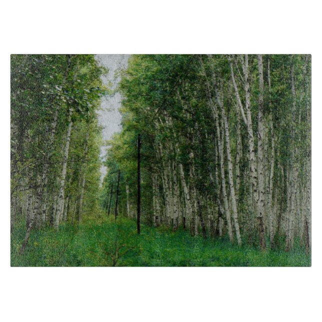 Schöner Birkenwald Schneidebrett (Vorderseite)