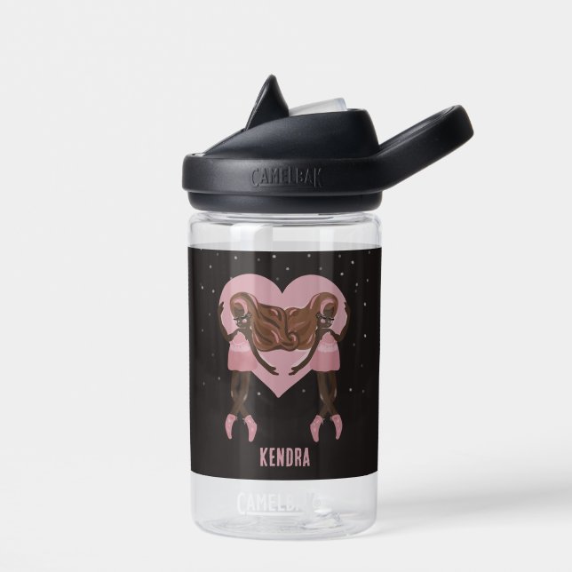 Schöner Black Ballerina Tanz Trinkflasche (Links)